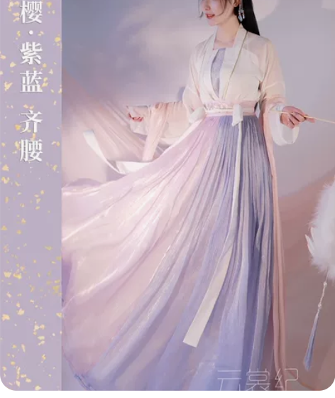 东月棠原创【春樱】汉服齐腰款 实物很貌美 ...