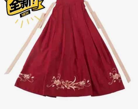 汉尚华莲玉笙寒传统汉服女装金鱼刺绣下裙 全...