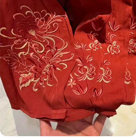 汉尚华莲传统汉服女装芙蓉月刺绣袄裙彼岸花绣...