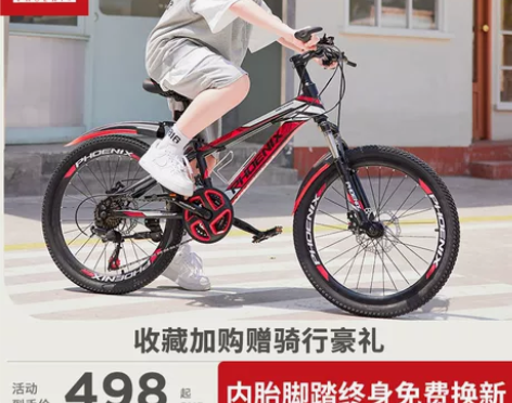 凤凰自行车 20/22/24寸山地车青少年...