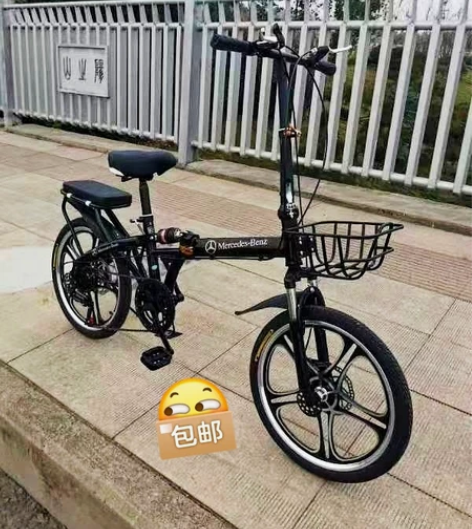 新款奔驰折叠自行车超轻便携成人上班20/2...