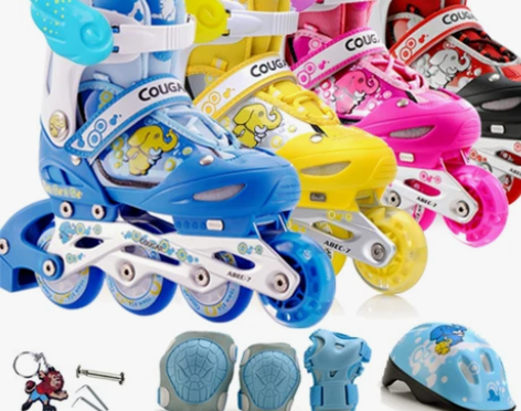 儿童滑冰鞋溜冰鞋配套齐全可调节大小成色比较...