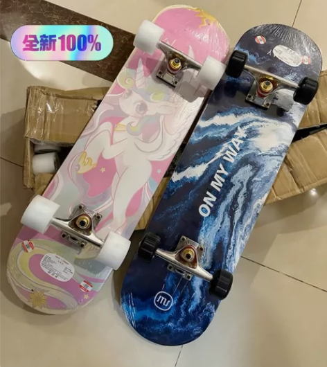 【工厂直发9款滑板】滑板岁儿童滑板初学者4...