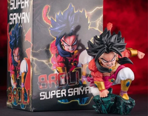 七龙珠 GK 超四 布罗利 蹲姿Q版手办模...