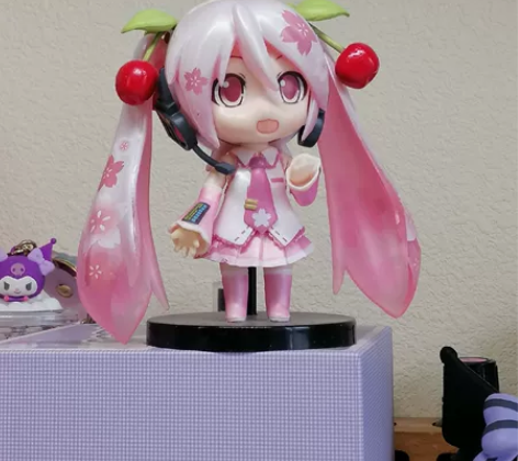 初音未来樱花Q版手办 包邮包邮 娃娃机抓到...