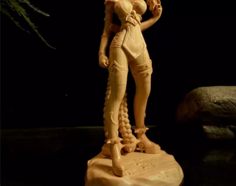 崖柏 王者英雄-荆轲 精雕半手工摆件 【品...