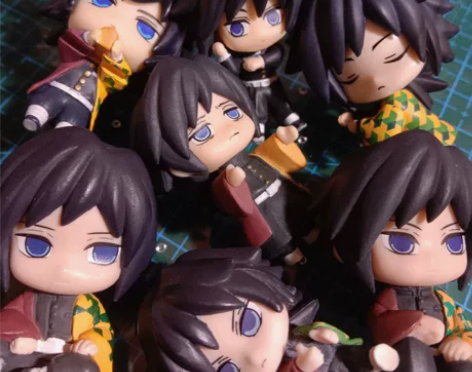 【鬼灭之刃富冈义勇正版扭蛋小手办】 图一不...