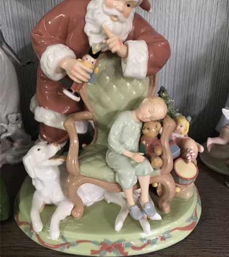 雅致陶瓷尾货圣诞老人创意家居摆件生日礼物收...