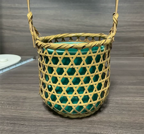 日本回流竹编花器 竹细工 竹编花器 手工竹...