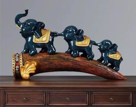 欧式象家居房间装饰品摆件卧室玄关电视柜现代...