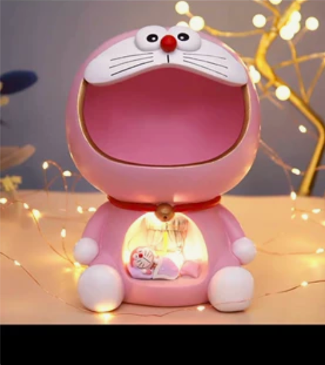 【出】哆啦A梦玄关钥匙收纳摆件小夜灯装饰品...