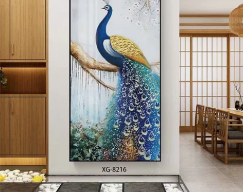 玄关装饰画竖版走廊挂画现代简约客厅墙面简约...