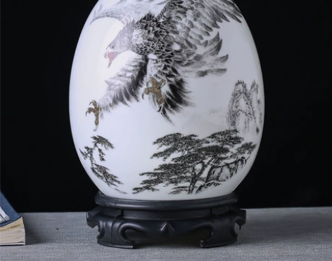 景德镇陶瓷器吉祥福蛋工艺品电视柜摆件玄关酒...