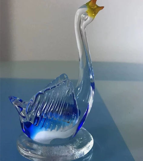 美丽白天鹅～玻璃制作，八十年代工艺保存至今...