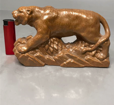 日本回流 陶制 干支虎置物 摆件 美观大气...