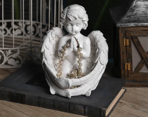 天使北欧创意人物天使石膏雕塑摆设家居客厅书...