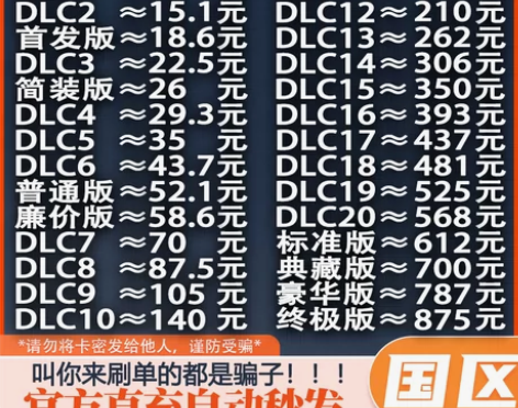自动秒发 中国区 steam充值卡 充钱卡...