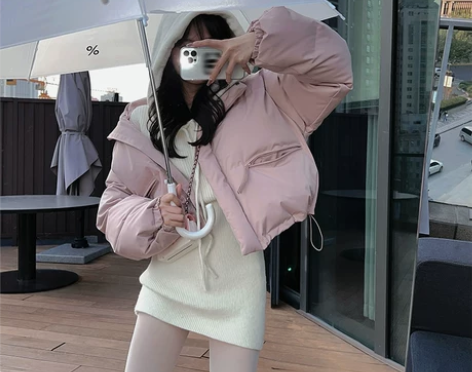 IN MIMIFACE 面包服棉衣女秋冬季...