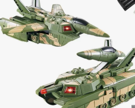 儿童玩具 变形坦克飞机 电动变形  自动变...