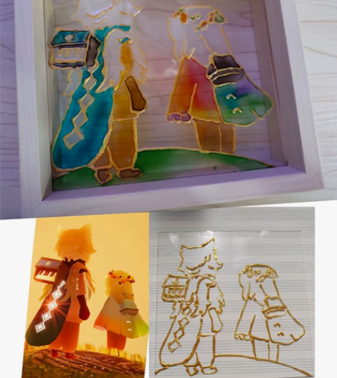 光遇周边来图定制 玻璃画代画，可选任意字和...