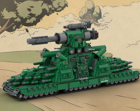 兼容创意积木MOC还原坦克世界KV444重...