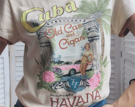 DADANA 澳洲小众 嬉皮美式手绘古巴风...