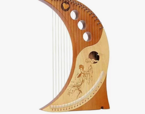 简单易学的箜篌,拿在手上的小乐器,19弦月...