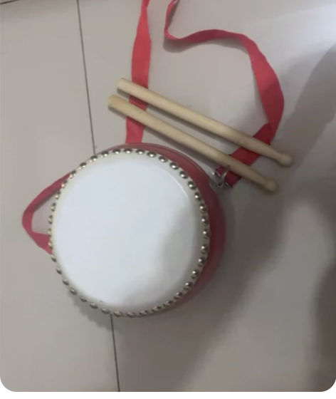 儿童5寸小牛皮鼓 自取地址 江门德胜排骨店...