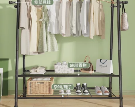 晾衣架落地卧室内挂衣架阳台晒衣架家用简易晾...