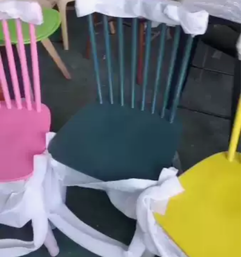 实木彩色椅子奶茶咖啡店快餐店轻奢系列餐桌椅...