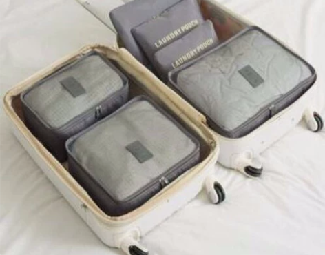 六件旅行收纳袋行李箱衣物衣服旅游必备鞋子收...