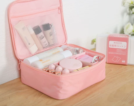 ?旅行化妆包小号便携韩国简约大容量化妆品收...