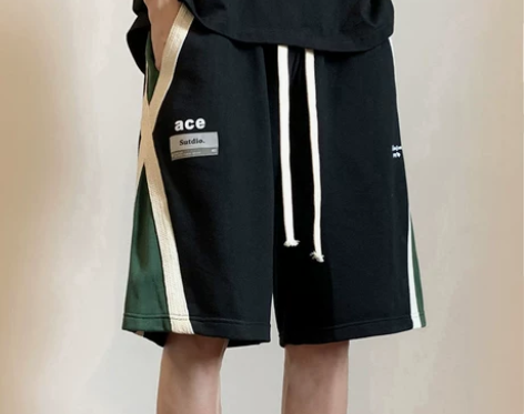 重磅美式篮球短裤男运动潮牌vintage墨...