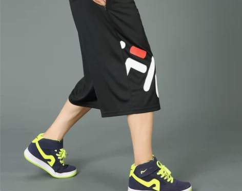 潮牌大码男装夏季透气七分裤 薄款篮球裤男宽...