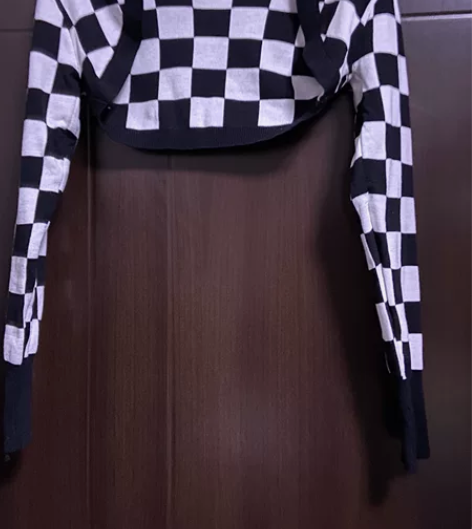 黑白格罩衫，一次都没穿过，20出，非偏远地...