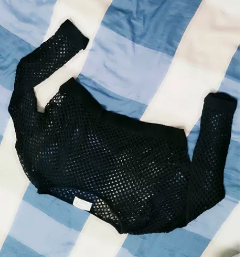 黑色高腰镂空衫全新 可以当小罩衫穿 图片反...