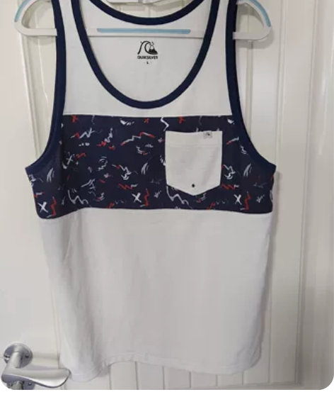 quicksilver沙滩背心，纯棉L码，...