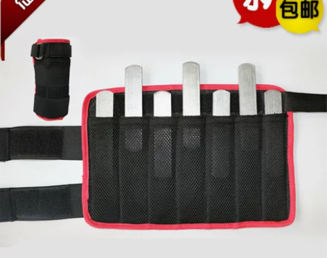 跑步负重沙袋钢板铅块绑腿绑手超薄可调隐形背...