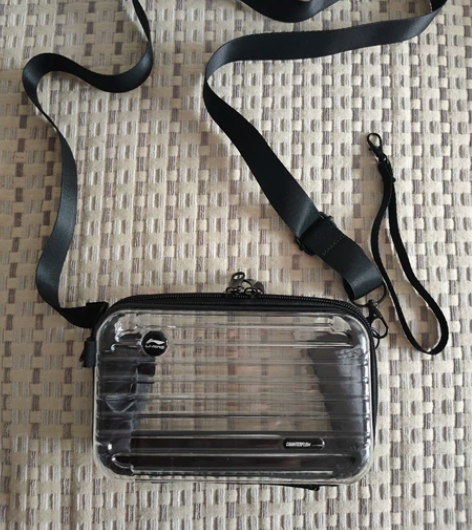 李宁全新正品透明行李箱背包洗漱包斜挎包单肩...