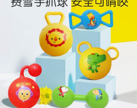 玩具球费雪手抓球婴儿可啃咬安全无毒小皮球