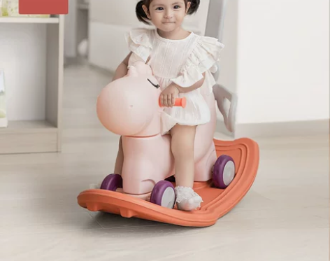 澳乐小木马儿童摇摇马两用婴幼儿宝宝溜溜车二...