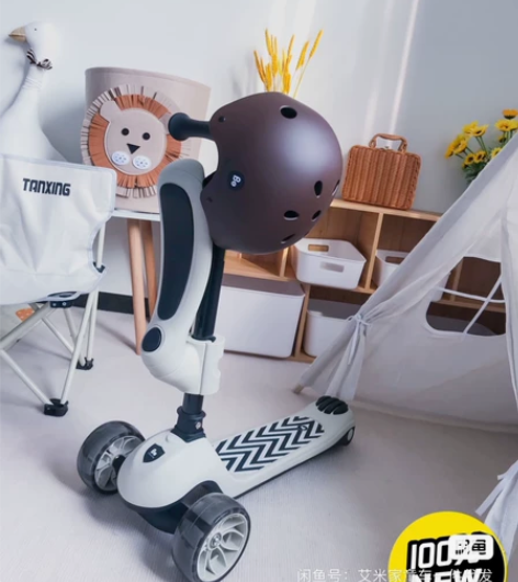 贝易儿童滑板车男女孩单脚滑1-3-6岁宝宝...