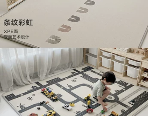 贝易宝宝爬行垫加厚婴儿家用xpe无毒无味客...