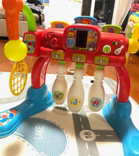 二合一保龄球玩具,锻炼手眼协调,有声音,但...