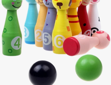 大号儿童木制动物数字保龄球亲子互动游戏 宝...