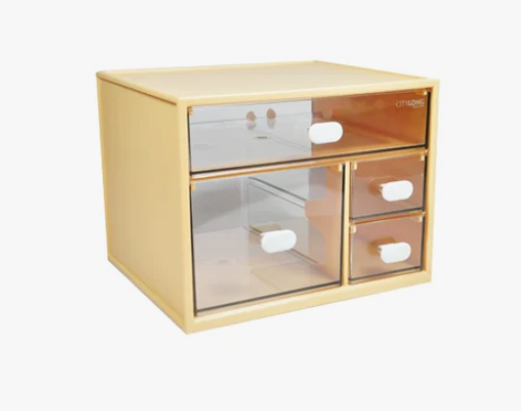 禧天龙塑料桌面收纳盒抽屉式化妆品置物架学生...