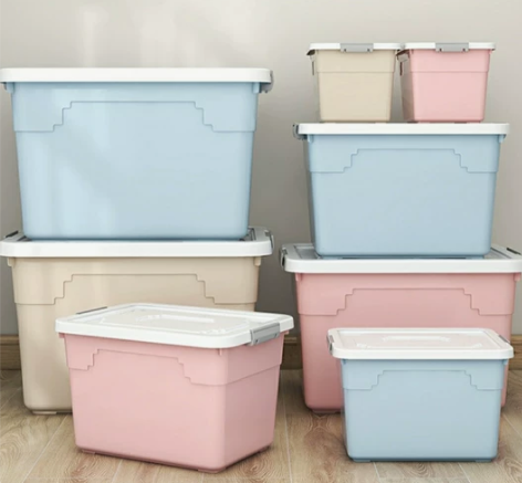 加厚大号收纳箱塑料家用收纳衣服整理箱宿舍储...