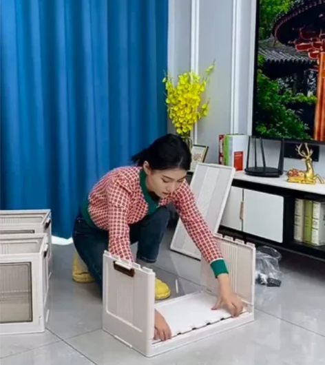 全新特价包邮  折叠收纳柜收纳箱加厚收纳双...