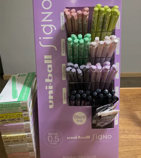 批发链接三菱中性笔umn-155马卡龙色套...