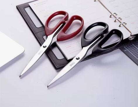 得力6026办公剪刀，家用缝纫剪纸刀，办公...